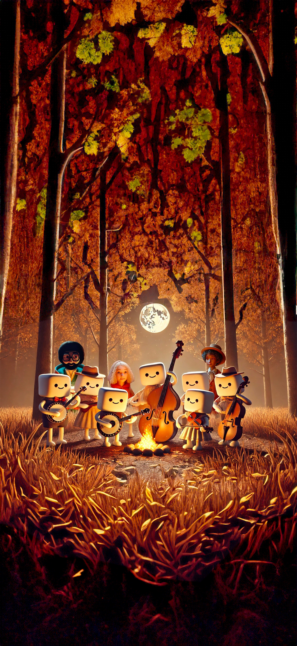 The campfire scene
